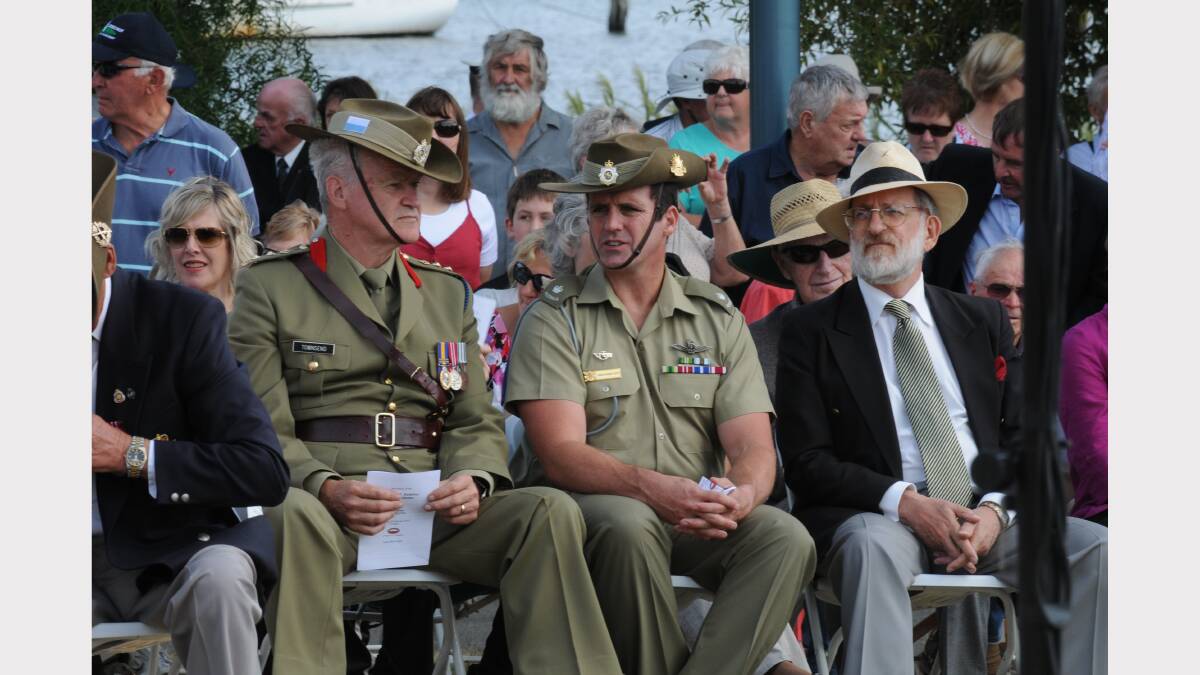 Colonel. Dennis Townsend , Regimental Colonel 12th/40th Battalion. Royal Tasmania Regiment. and  Major Christopher Duffy Alpha 12/40 company at Youngtown.