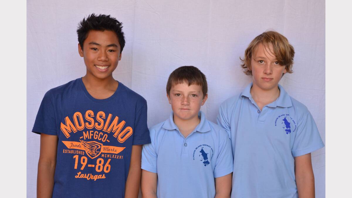 Engineering Section: Upper Primary Division. Second: Liam Roberts, of East Launceston Primary School. Lachlan Nichols and Bradley Willis, both of Flinders Island District High School.
