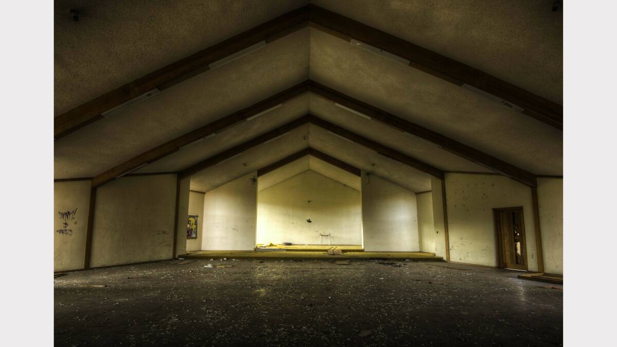 Inside the old chapel at the Royal Derwent Hospital, New Norfolk. Picture: Urbex Photography. 