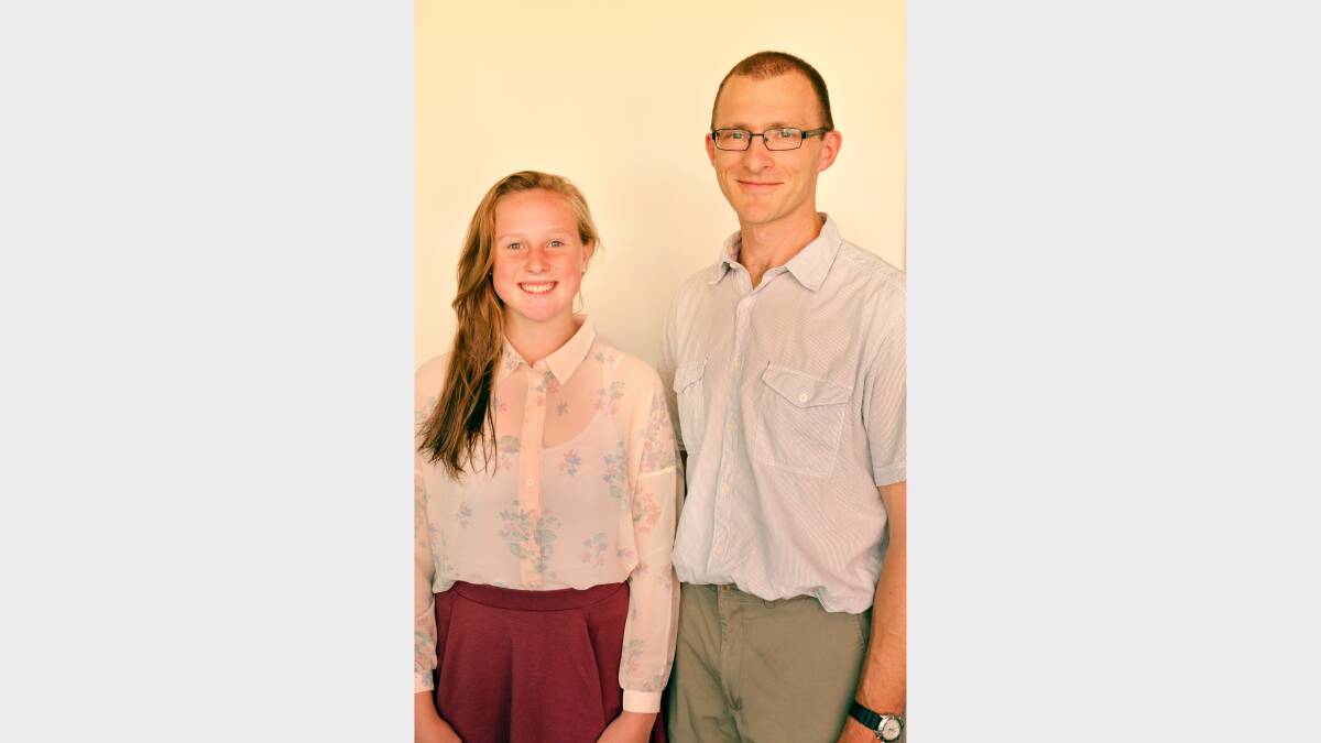 The Australian Society of Biochemistry and Molecular Biology Prize. Eliza Cropp, of Ogilvie High School, and Dr David Gell.