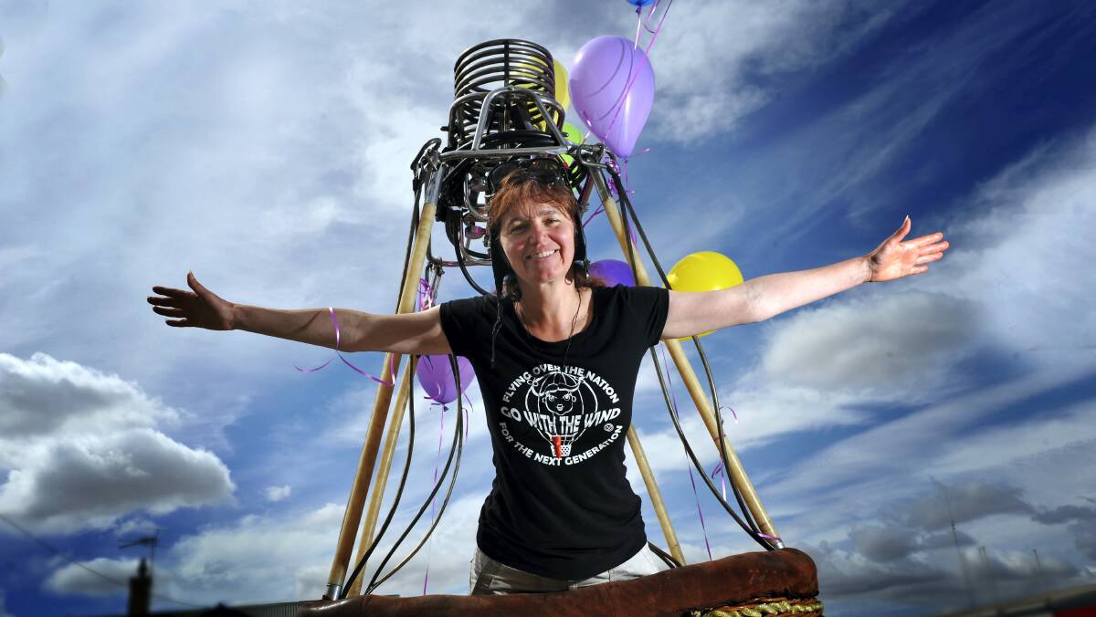 Vratka Pokorna plans to travel around Australia in a hot air balloon to raise $3 million for disadvantaged youth.  Picture: SCOTT GELSTON