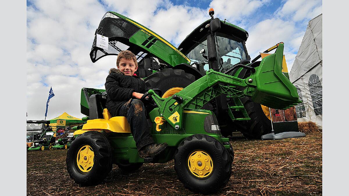 5 year old Brock Beard of Spreyton at Agfest Thursday MAy 3 2012  photo:  Phillip Biggs  report:  Peter Sanders