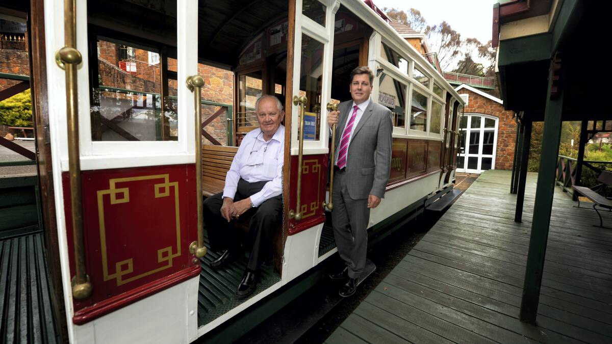 Josef Chromy and JAC Group chief executive Dean Cocker at the Penny Royal. Picture: GEOFF ROBSON