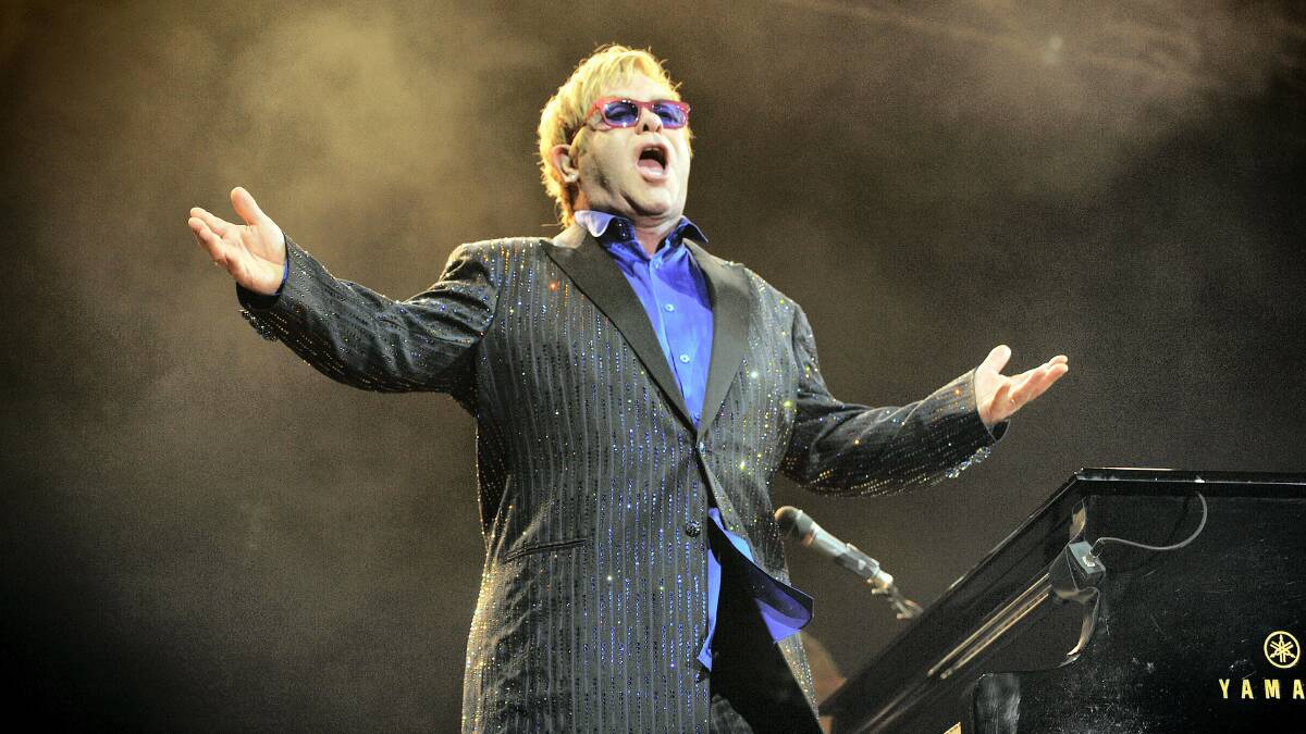 Elton John performs at the Silverdome last night in front of an appreciative 5500-strong crowd on the last stop of his Australian tour. Pictures: SCOTT GELSTON  