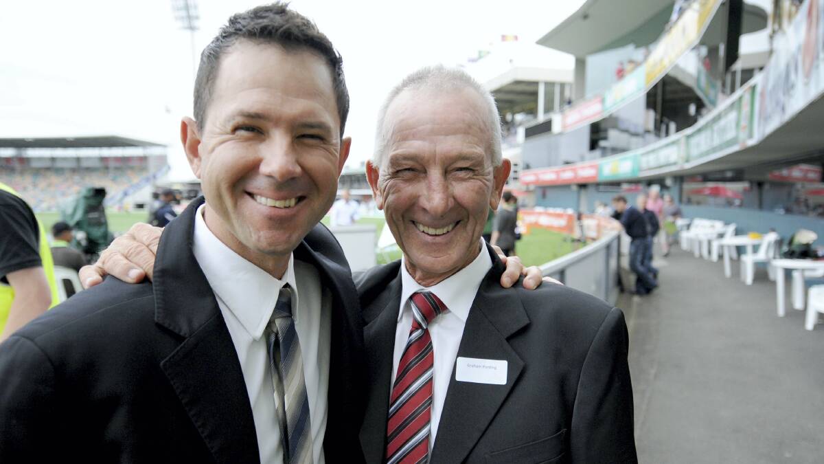 Ricky Ponting with his father Graeme, a Mowbray Golf Club stalwart.