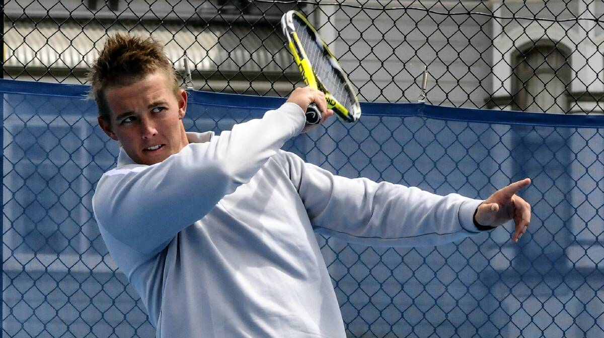 Former Launceston boy Rory de Boer is studying and playing tennis in the US.  Picture: NEIL RICHARDSON