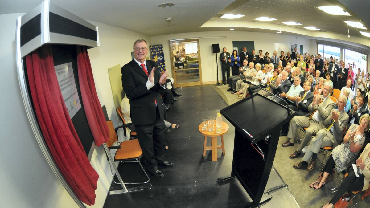 Governor Peter Underwood officially opening the Northern Cancer Support Centre in Launceston's Howick Street yesterday.   Picture: PAUL SCAMBLER