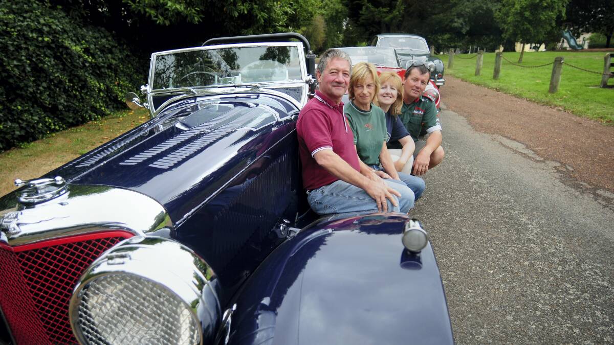 Jaguar rally director Martin Wilson and wife Kaye, of Westbury, with Launceston couple Andrew and Julia Dalton.
