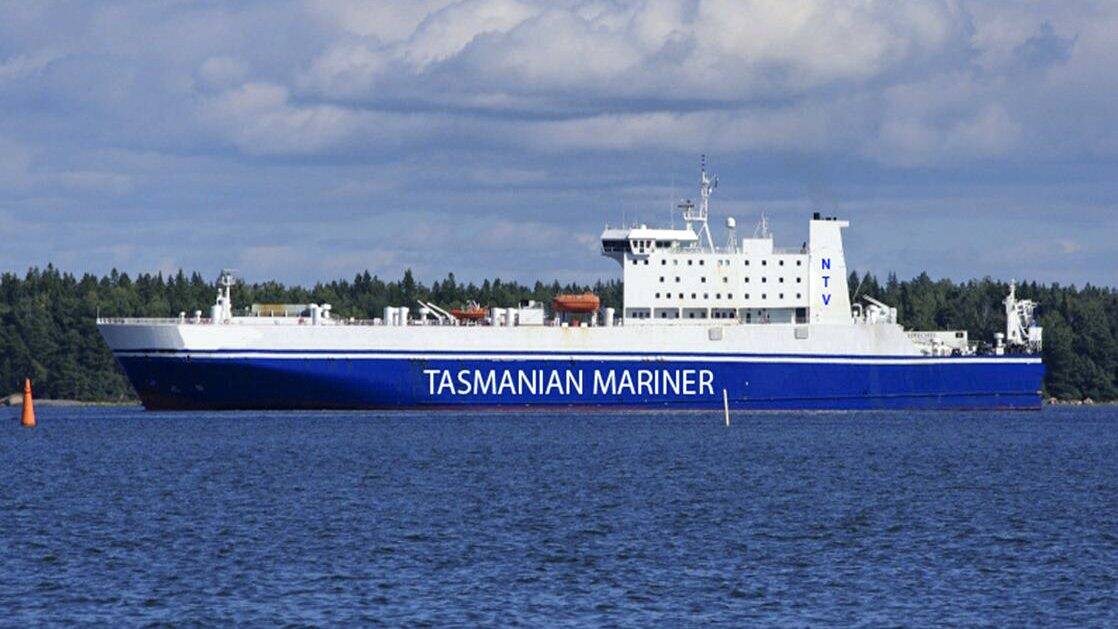 An artist's impression of a Tasmanian-branded training vessel.