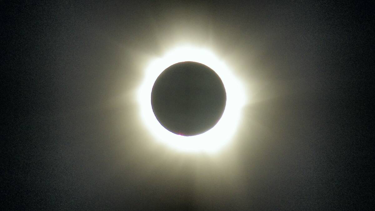 The view that people had in northern Queensland of the solar eclipse.