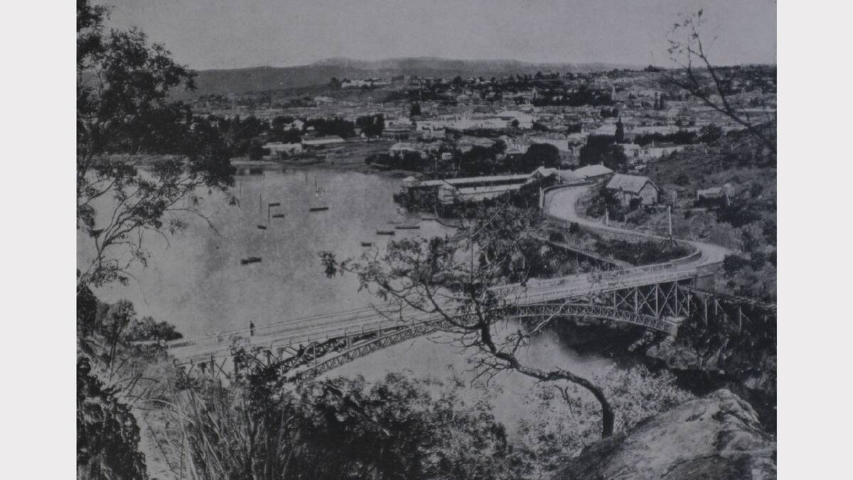 Launceston from the Cataract Gorge in 1885.