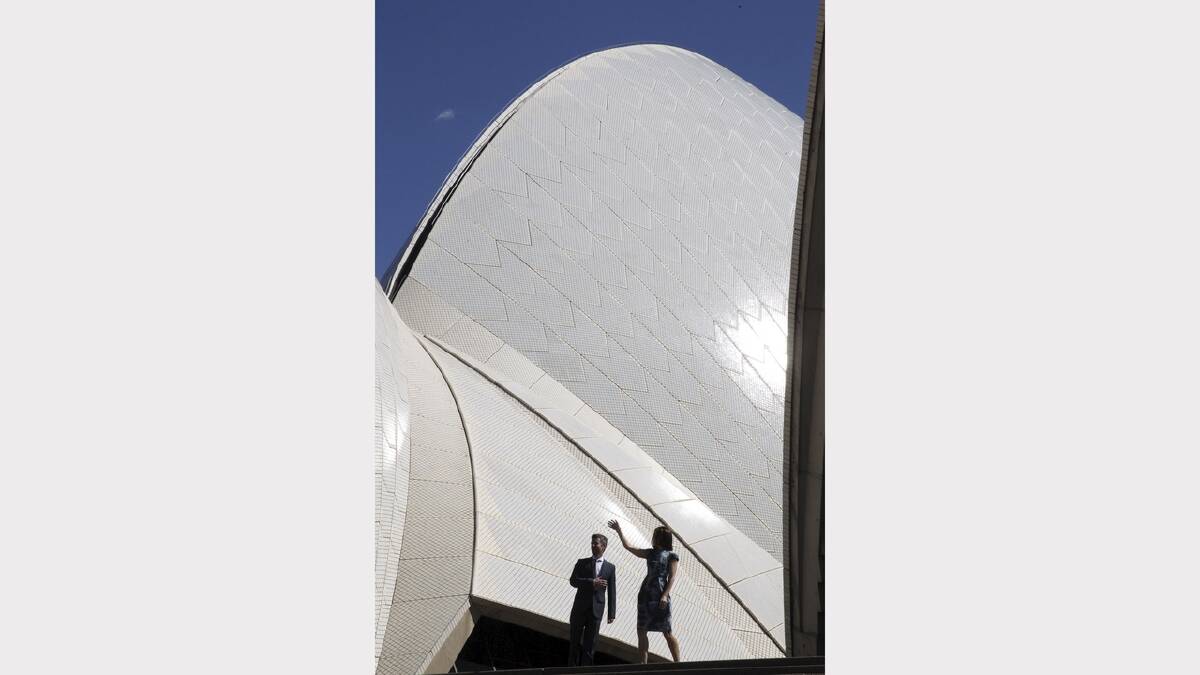 Crown Prince Frederik and Crown Princess Mary of Denmark are officially welcomed at the Sydney Opera House to meet the public and have a private tour of the Sydney Opera House, as part of its 40 Birthday celebrations. Photos: Fairfax Media.