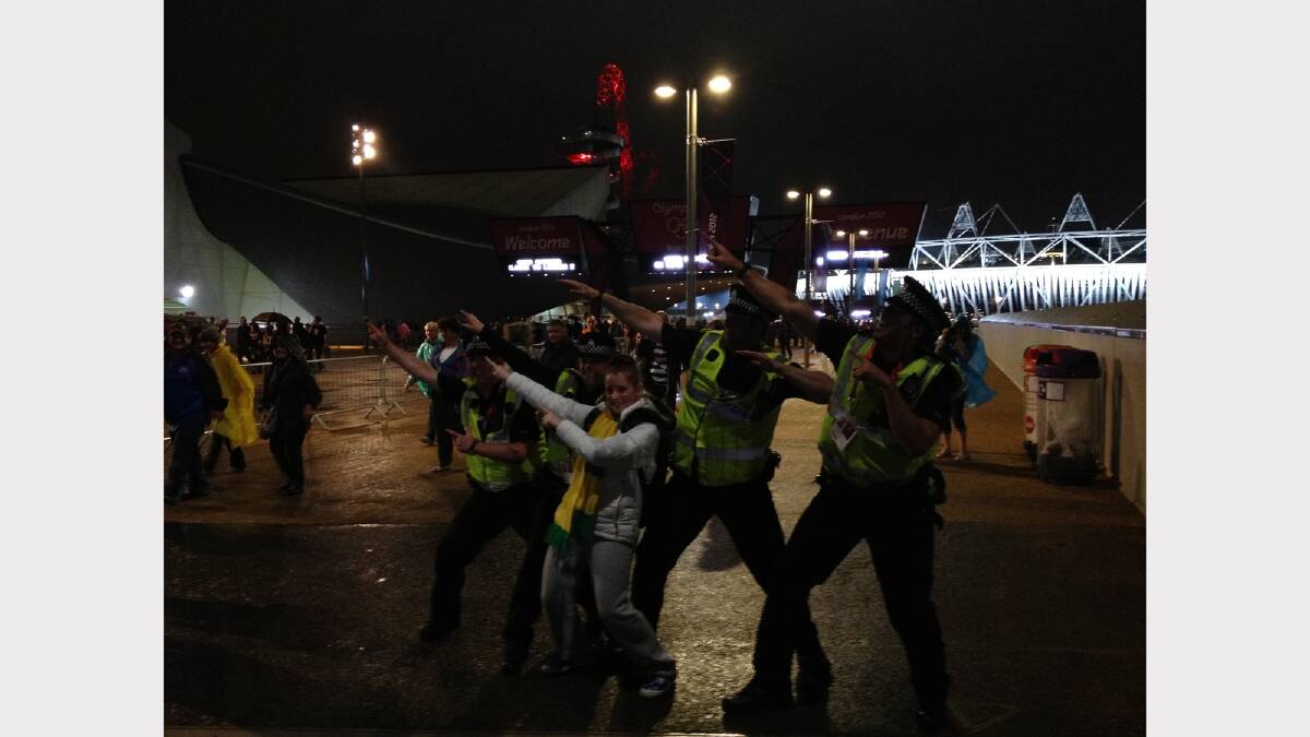 Photo taken by another police officer at Olympic Park