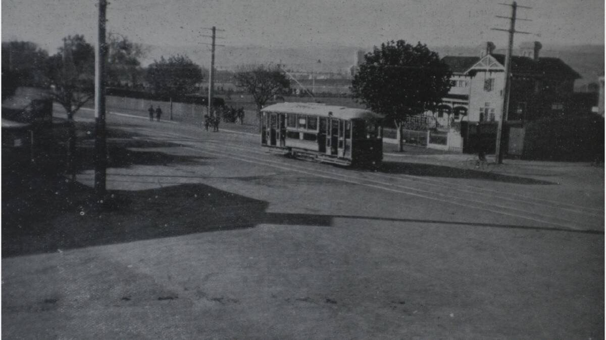 A tram on Invermay Road. The Weekly Courier, May 1929.