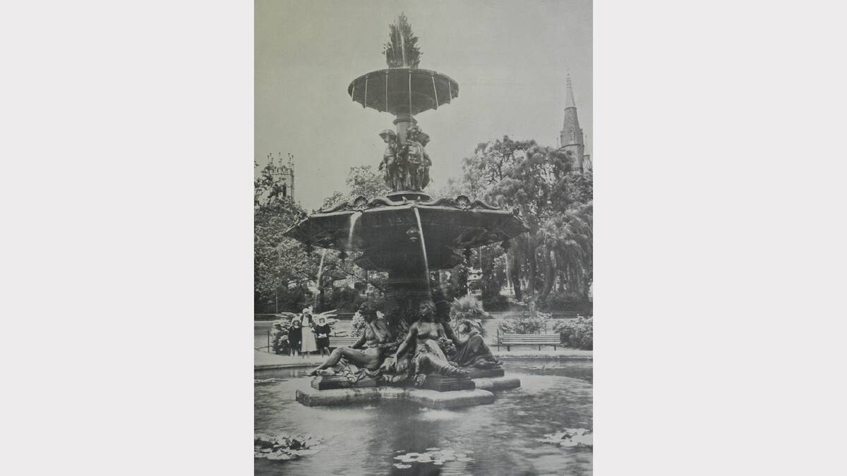 Princes Square fountain. The Weekly Courier, May 10, 1934.