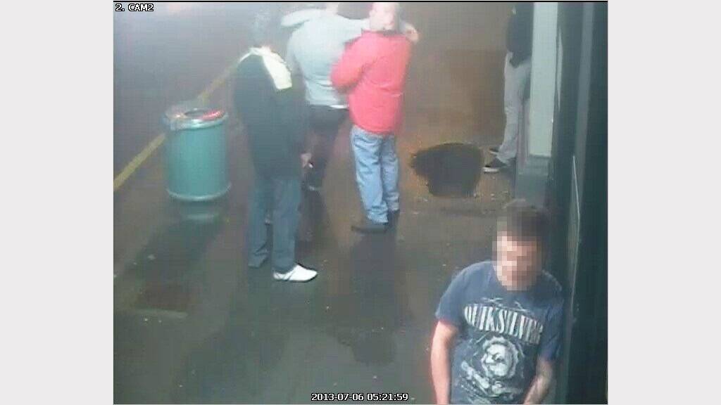 CCTV still images from the assault.