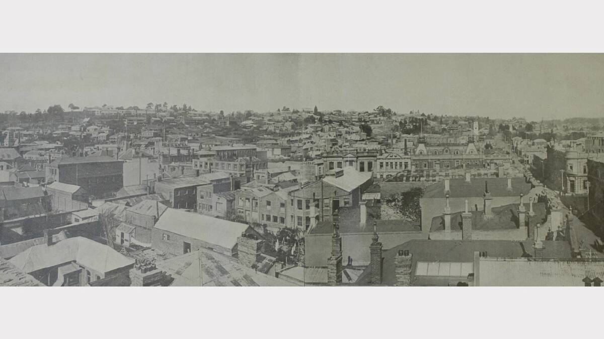 A panoramic view of Launceston from the roof of the new Commercial Bank of Tasmania. The Weekly Courier, October 7, 1909.