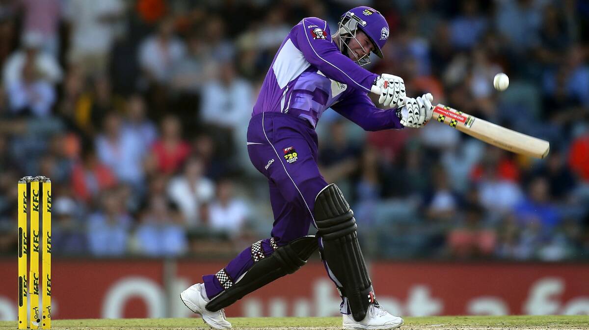 Ben Dunk's efforts with the bat for the Hurricanes wasn't enough to defeat the Scorchers.   Picture: GETTY IMAGES