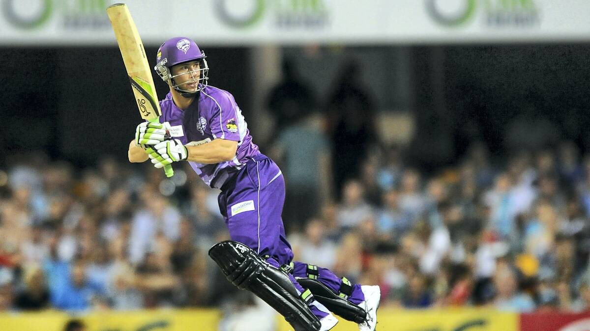 Jon Wells, of the Hurricanes, bats during the Big Bash League match against Brisbane Heat.   Picture: Getty Images.