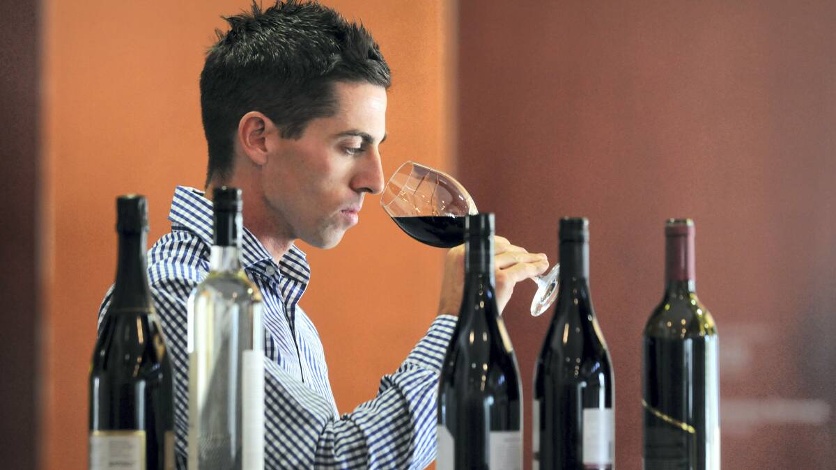 Launceston restaurateur James Welsh will judge about 100 wines today before the start of Festivale tomorrow. Picture: PAUL SCAMBLER