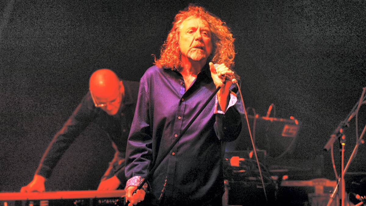 Robert Plant performs at Launceston's Silverdome last night.  Picture: SCOTT GELSTON