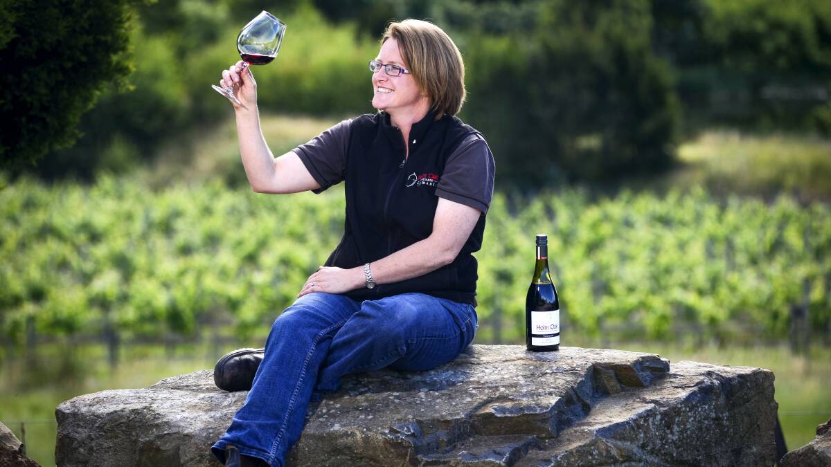 Holm Oak Vineyards winemaker Rebecca Duffy is ready for the Taste of Tasmania. Picture: PHILLIP BIGGS