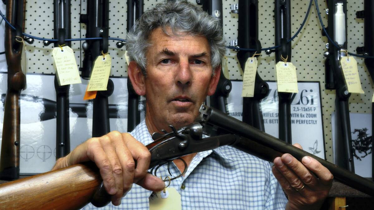 Sports Hut Launceston manager Graham Blaskett, a licensed dealer for 30 years, says that amnesty changes will discourage people from surrendering firearms.  Picture: NEIL RICHARDSON