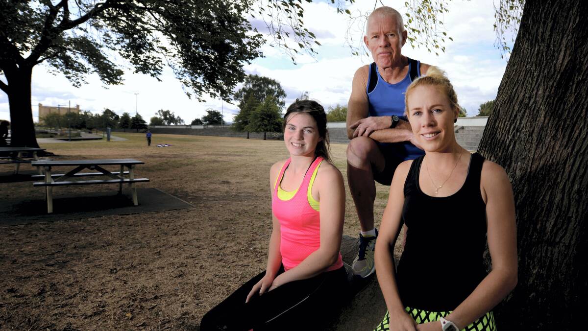 Launceston Running Club members Ally Rigley, Alan Ellis and Sarah Ellis are ready for the club to head in a new direction. Picture: GEOFF ROBSON