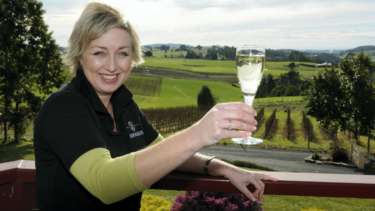 Barrington Vineyard cellar door manager Sharyn Crack. Existing Tasmanian wine growers have an opportunity to grow, thanks to climate changes.  Picture: PAUL SCAMBLER